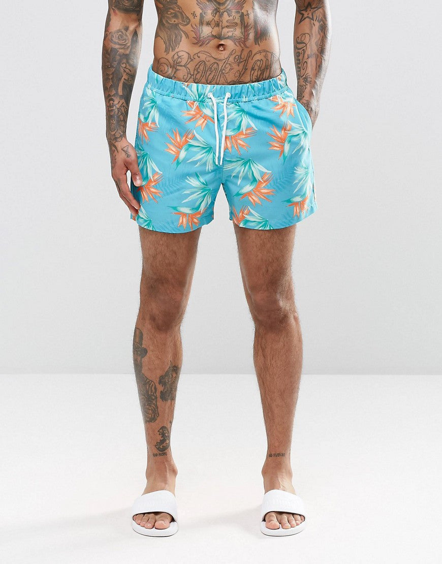 Swim Shorts With Tropical