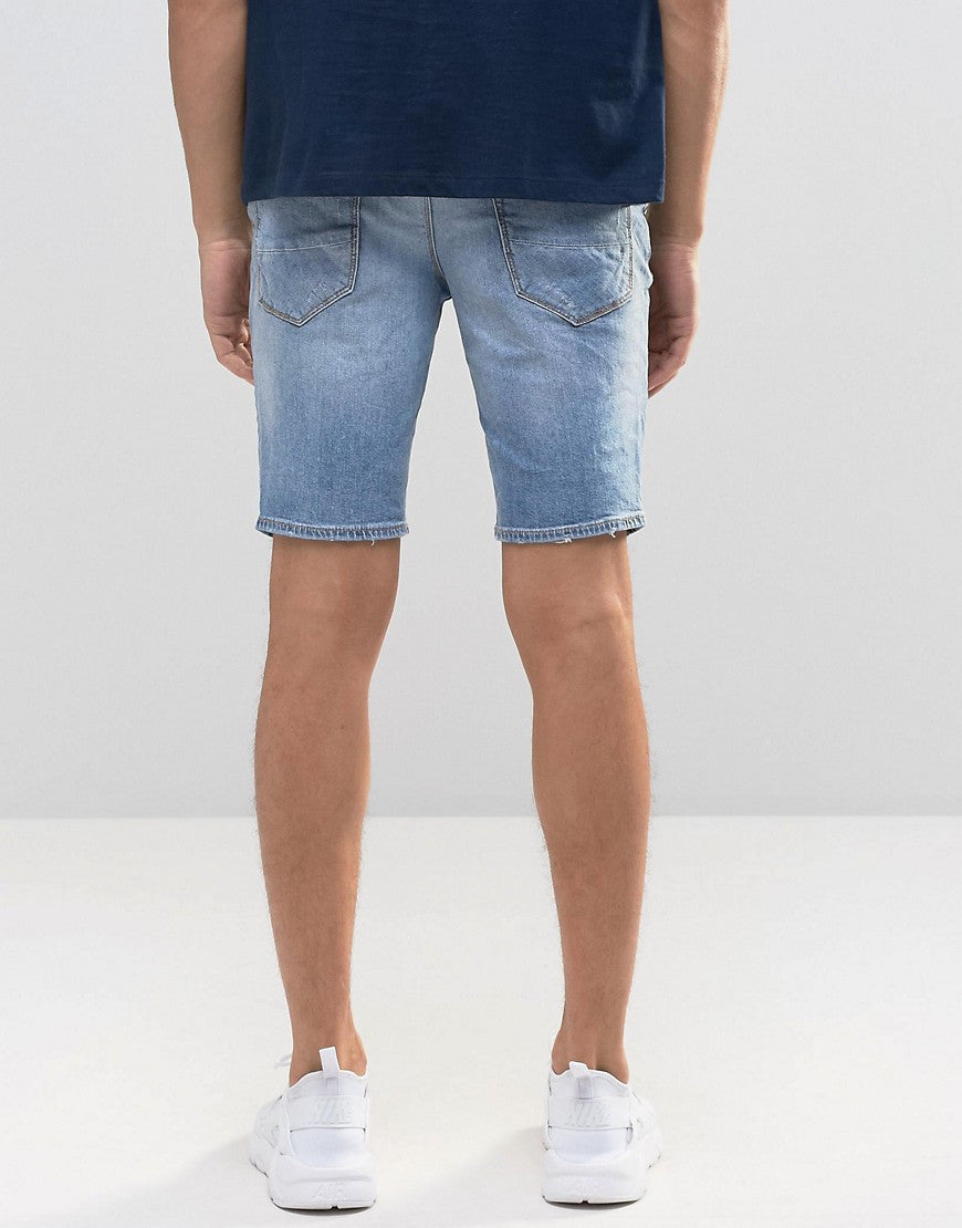 River Island Skinny Fit Denim Shorts