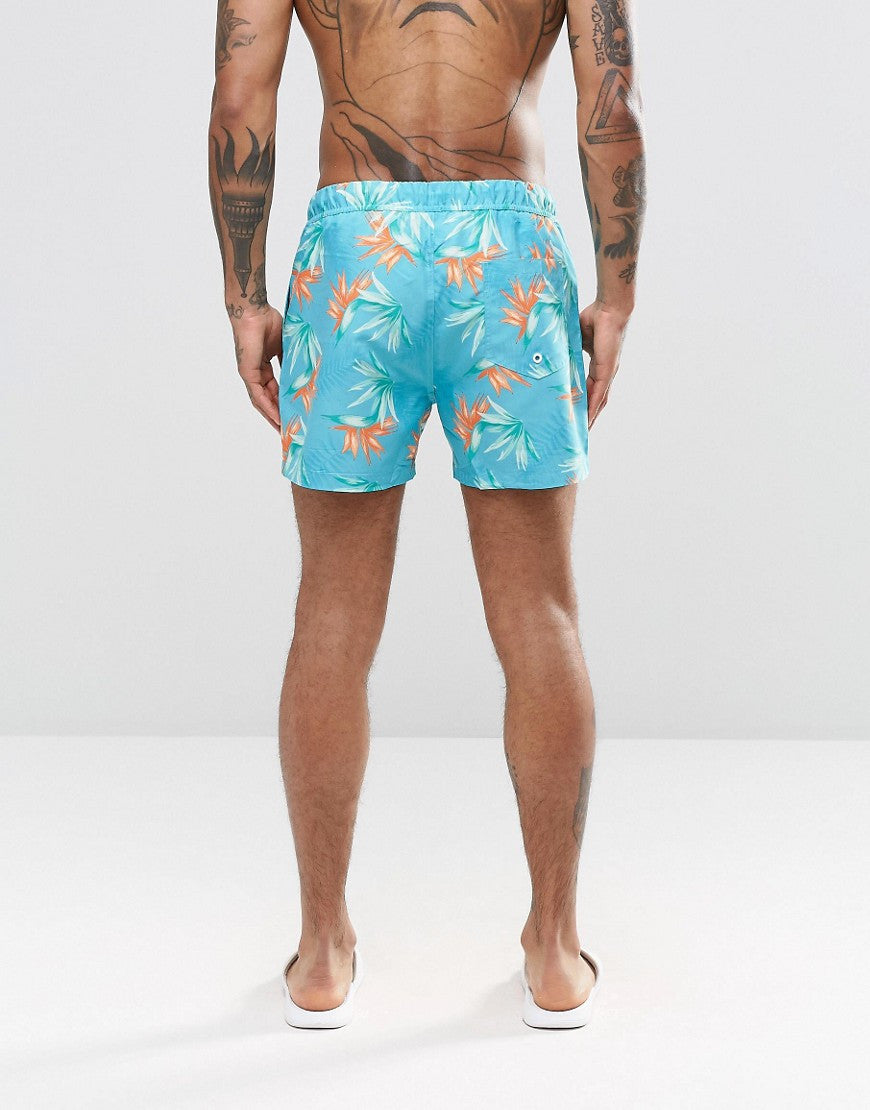 Swim Shorts With Tropical