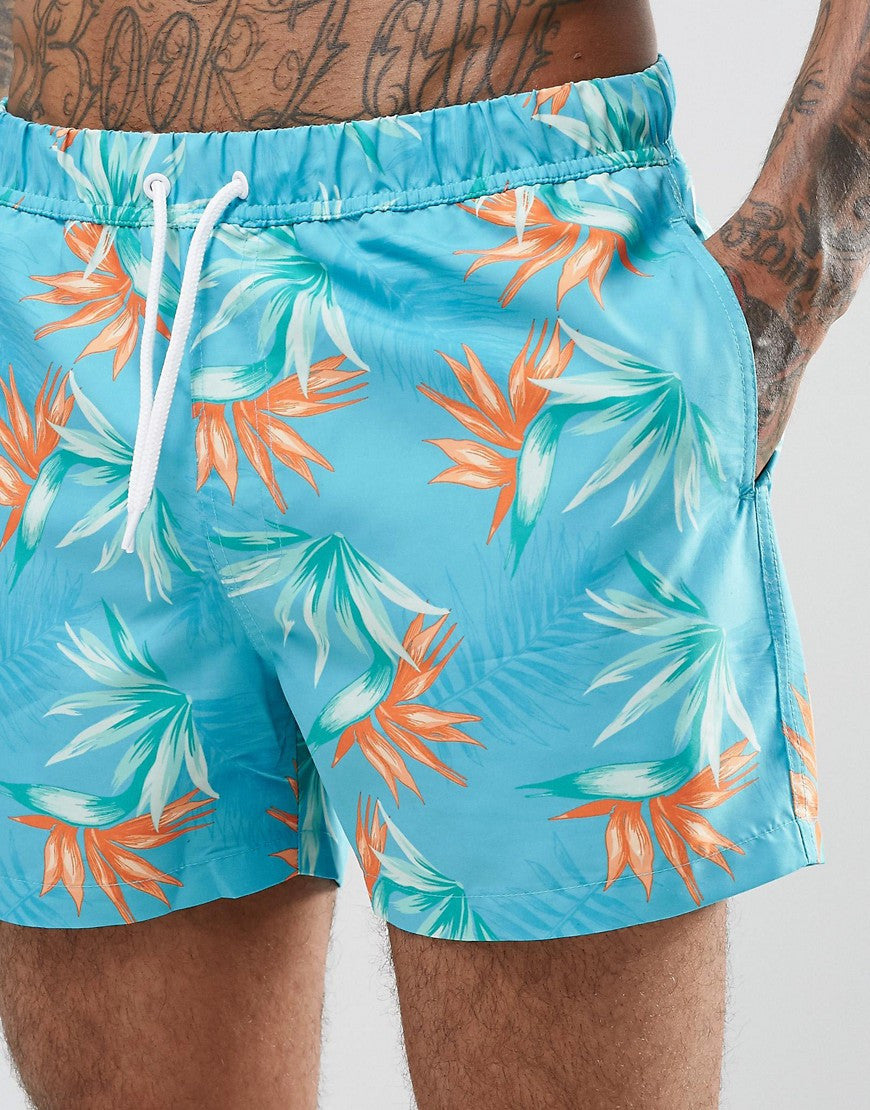 Swim Shorts With Tropical