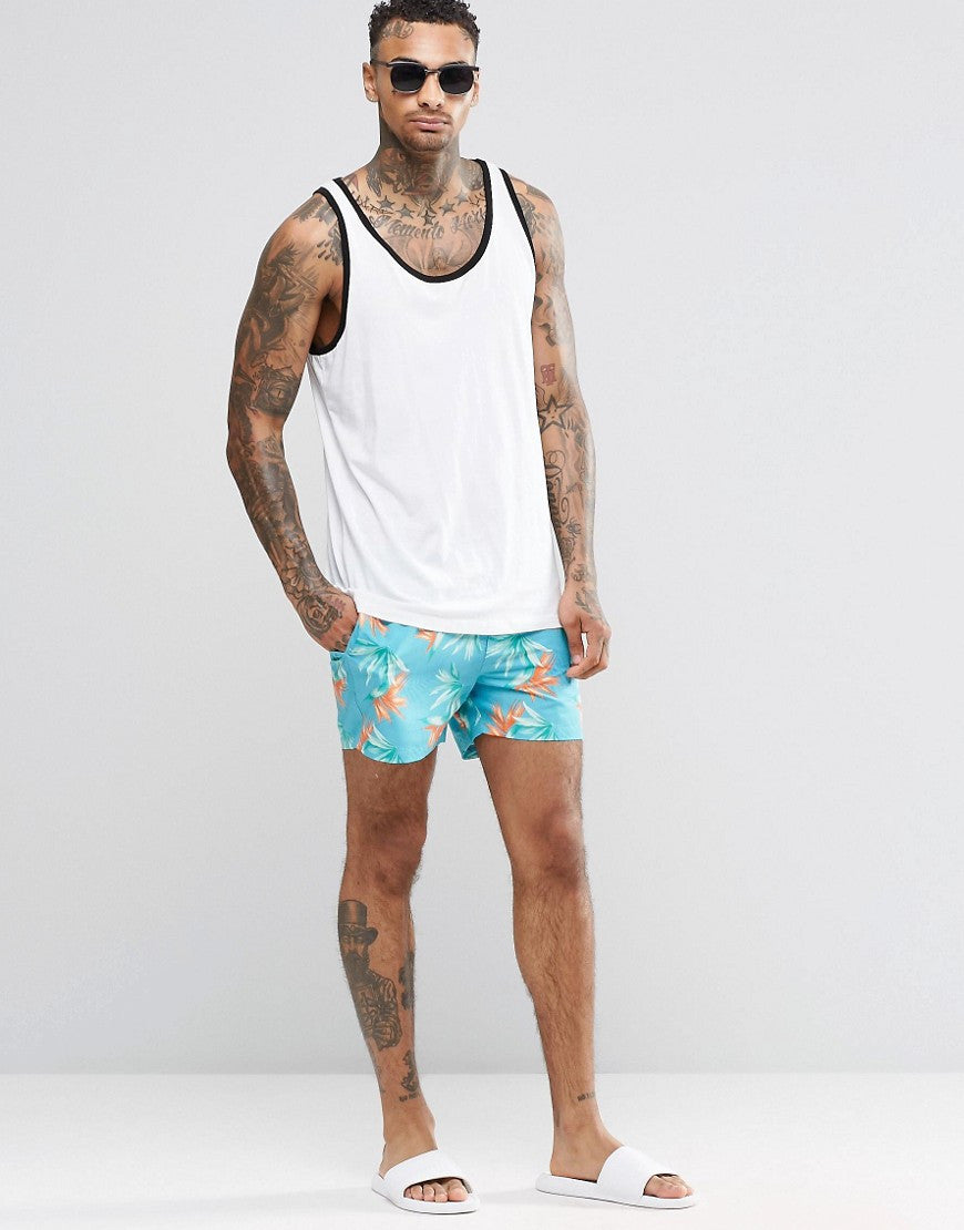 Swim Shorts With Tropical